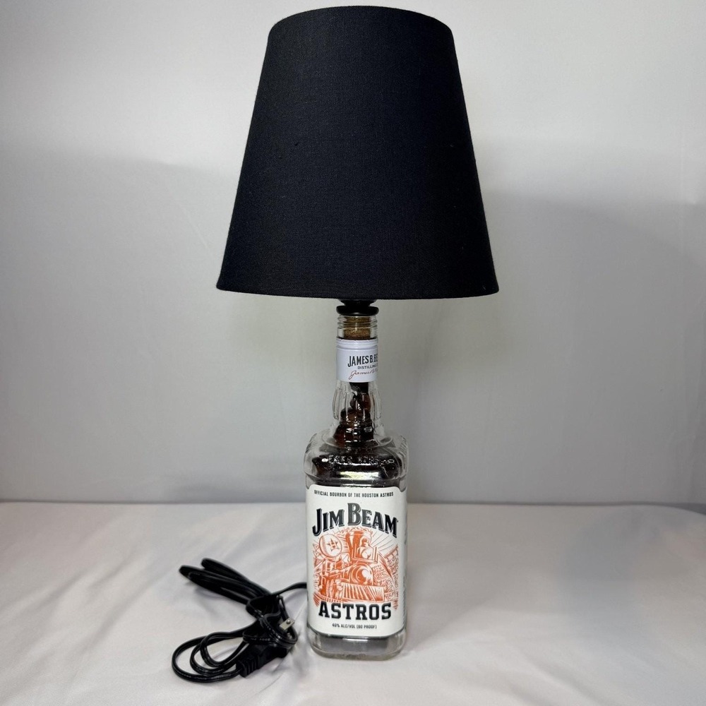 Jim Beam Table Lamp Houston Astros Baseball MLB Logo Father's Day‎ Gift
